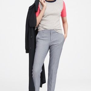 Banana Republic Ryan fit, navy and white pattern